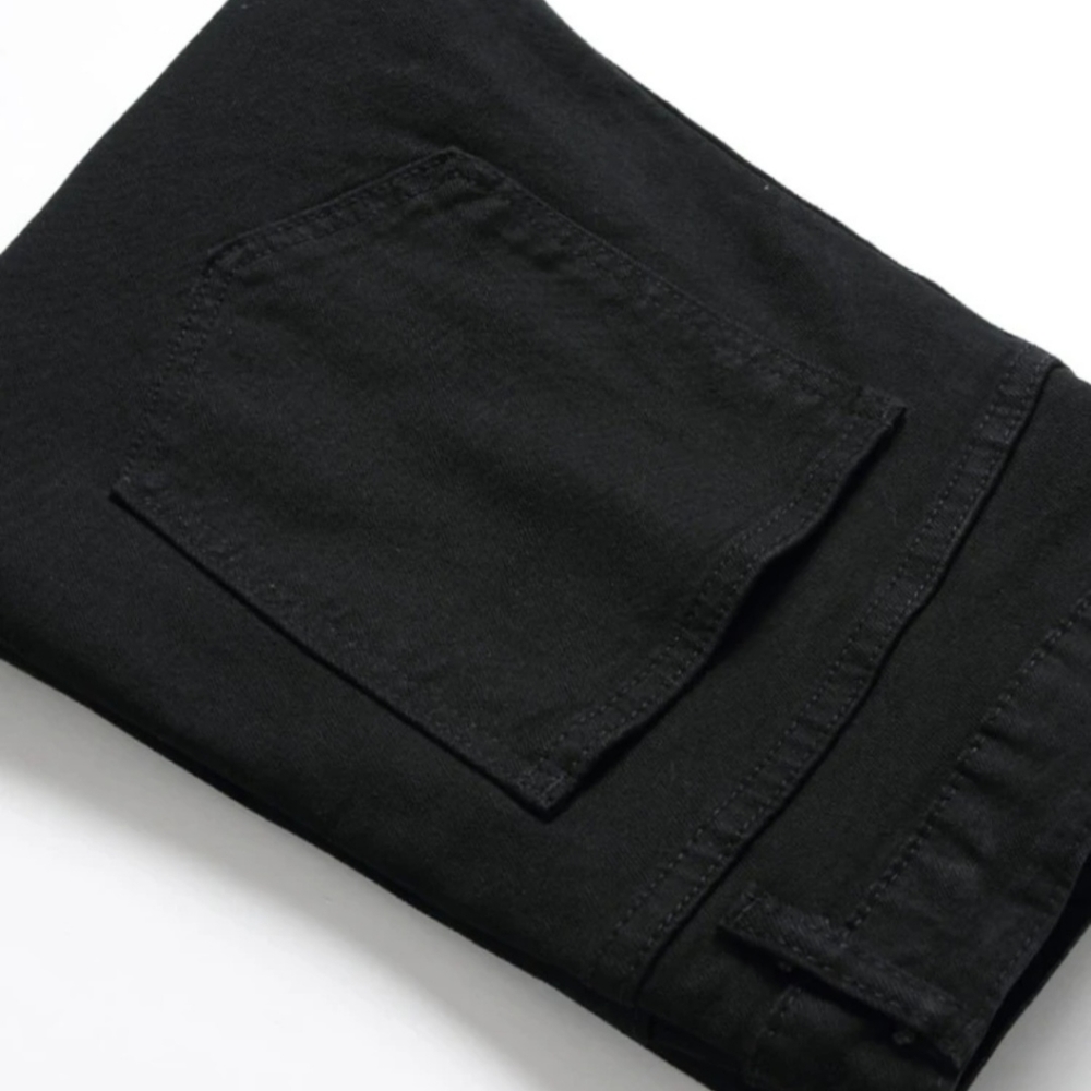 Guys Ripped Zip Fly Jeans - Picture 3 of 9